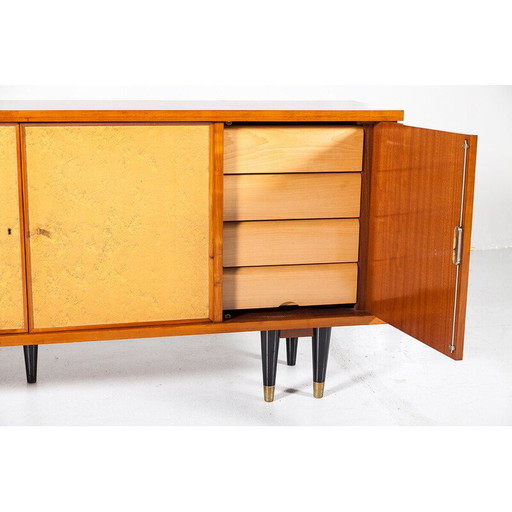 Vintage dressoir met dubbele conische poten, 1940