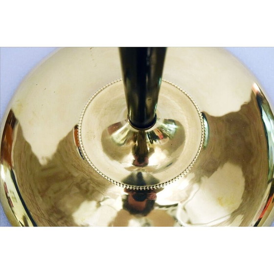 Image 1 of Vintage messing en mahonie vloerlamp, jaren 1950