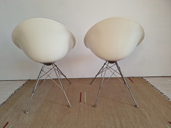 Image 1 of Kartell Eros Eiffeltorenpoten Stoel Van Philippe Starck, 2 Stuks