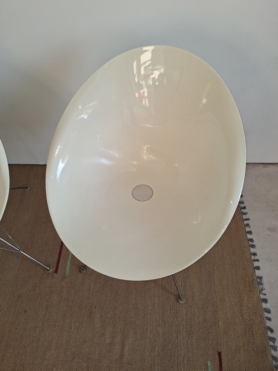 Image 1 of Kartell Eros Eiffeltorenpoten Stoel Van Philippe Starck, 2 Stuks