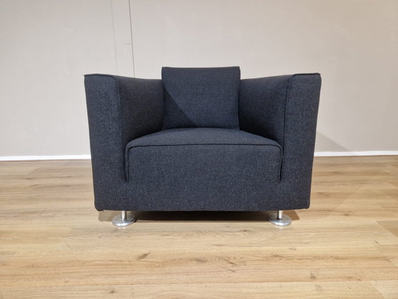 Image 1 of Design On Stock Blizz - Fauteuil - Hocker - Zwart- Wolstof