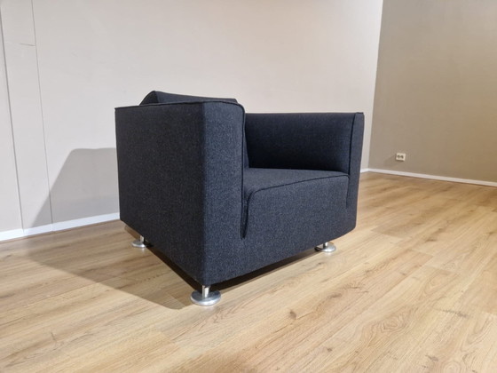 Image 1 of Design On Stock Blizz - Fauteuil - Hocker - Zwart- Wolstof