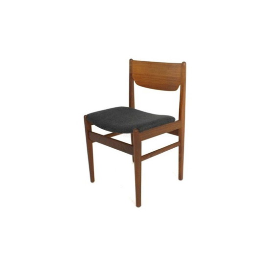 Image 1 of Set van 6 vintage teakhouten stoelen, Denemarken, 1960