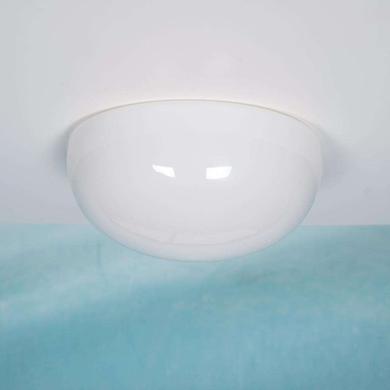 Image 1 of Bauhaus Gispen plafondlamp opaline, minimalist space age