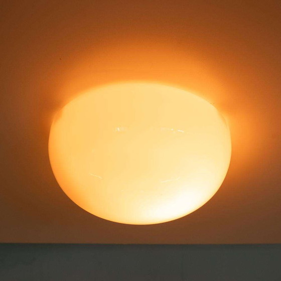 Image 1 of Bauhaus Gispen plafondlamp opaline, minimalist space age