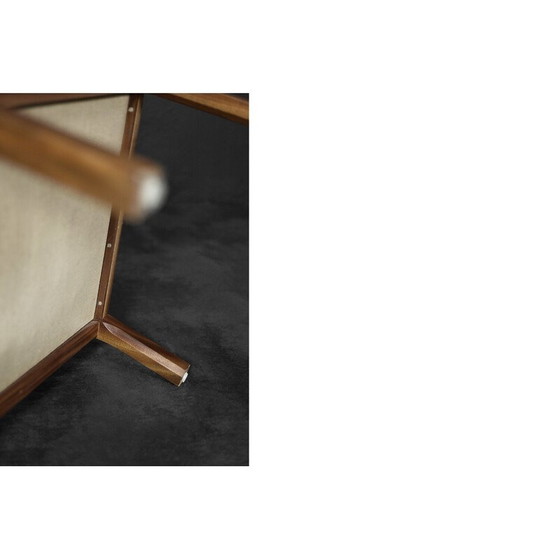 Image 1 of Vintage mahonie en rieten fauteuil van Bernt Petersen dla Wørts Møbelsnedkeri, Denemarken 1960