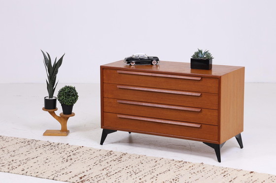 Image 1 of Vintage teak ladekast jaren 60 | Mid Century WK kast | Vintage hal opbergruimte retro hout