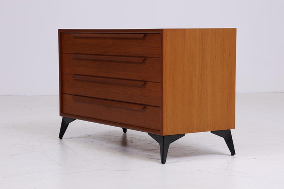 Image 1 of Vintage teak ladekast jaren 60 | Mid Century WK kast | Vintage hal opbergruimte retro hout