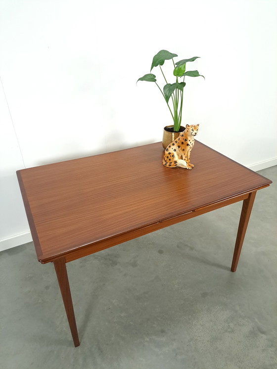 Image 1 of Fineer uitschuifbare eettafel, vintage tafel