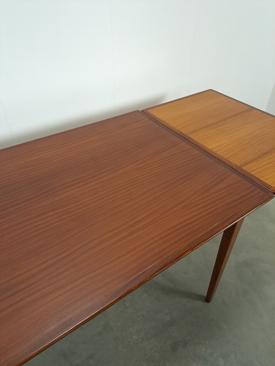 Image 1 of Fineer uitschuifbare eettafel, vintage tafel