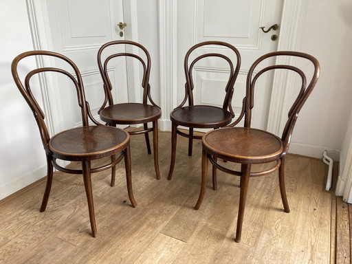 4X Original Thonet No. 14 Chairs