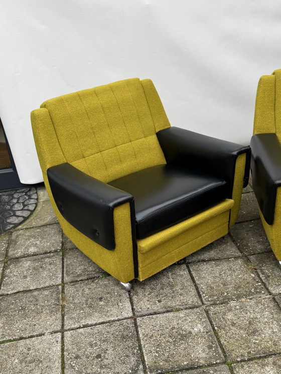 Image 1 of Paar Mcm loungestoelen uit het ruimtetijdperk