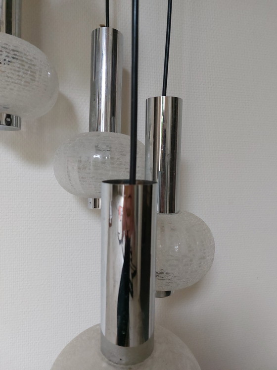 Image 1 of Mid-Century 6 Armen Solken Leuchten Hanglamp