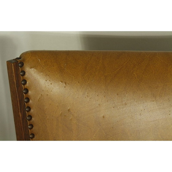 Image 1 of Set van 7 vintage eiken stoelen door Hendrik Wouda, 1920