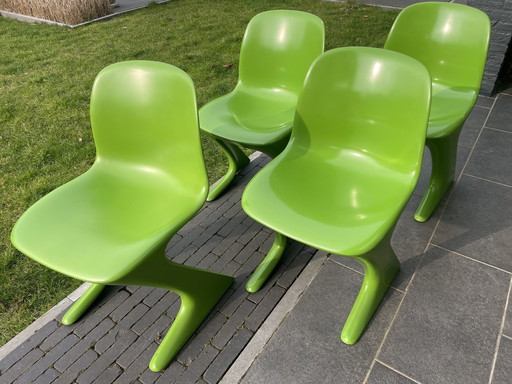 Groene Kangoeroe Stoelen Van Ernst Moeckl Voor Horn 