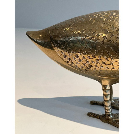 Image 1 of Decoratieve vintage messing eenden sculptuur, 1970