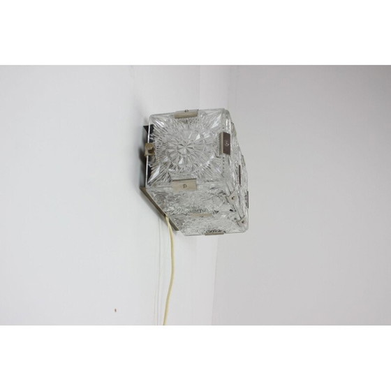 Image 1 of Vintage metalen wandlamp van Kamenický Šenov, Tsjecho-Slowakije 1970