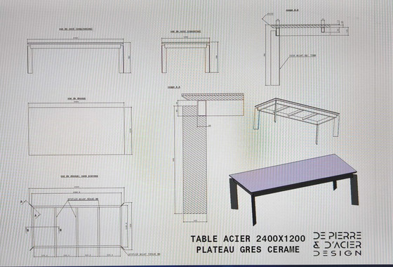 Image 1 of De Pierre Dacier Ontwerp Eettafel