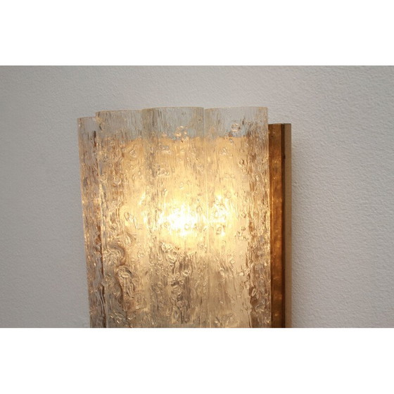 Image 1 of Paar vintage koperen en wit metalen wandlampen van Doria, Oostenrijk