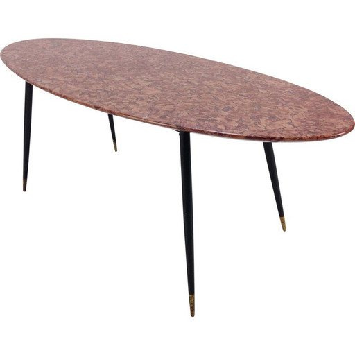 Vintage marmeren salontafel, Italië 1950
