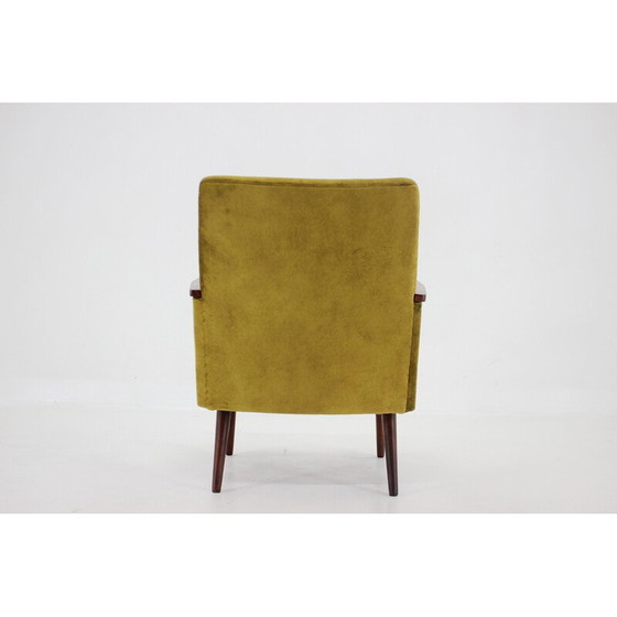 Image 1 of Vintage beukenhouten fauteuil met bekleding, Tsjecho-Slowakije 1960