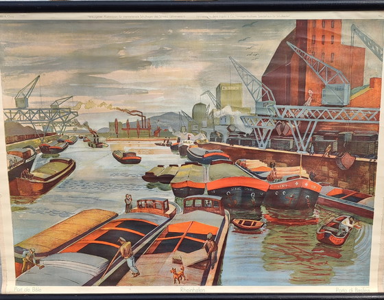 Image 1 of Kaart / rolling map -  Rheinhafen  - Martin A. Christ 1937