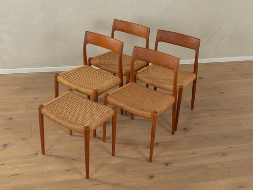 Model 77 Eetkamerstoelen Met Kruk Door Niels O. Møller