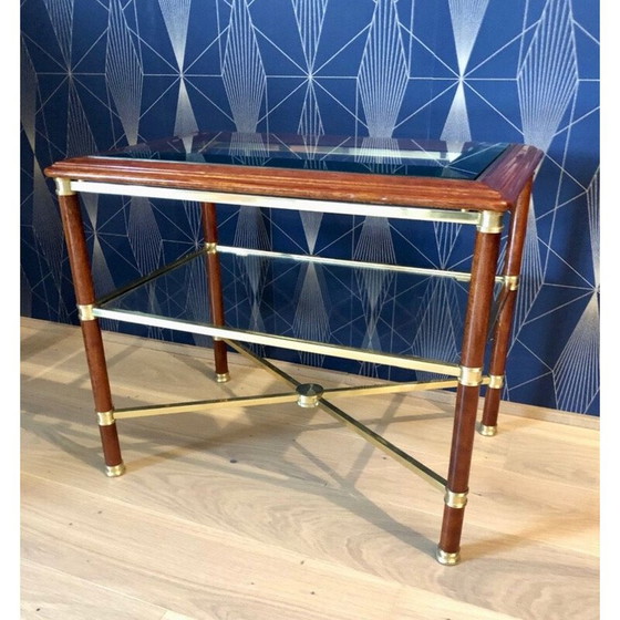 Image 1 of Paar vintage bijzettafels van Maison Jansen, 1970