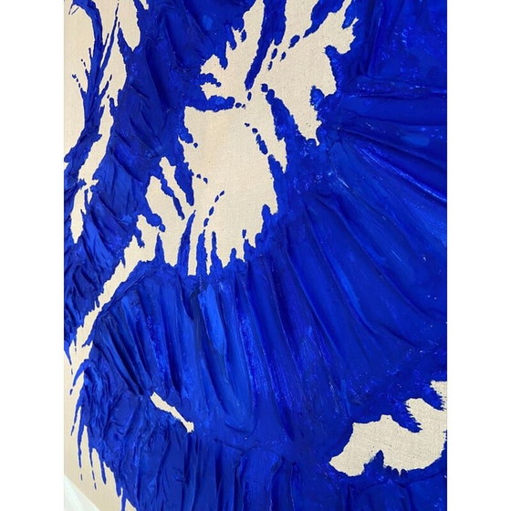 Image 1 of Acryl op vintage doek "Blue Dragon" van Coussot Bex