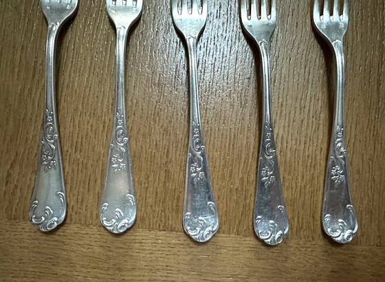 Image 1 of 5 Verzilverde metalen vorken Ercuis keurmerk