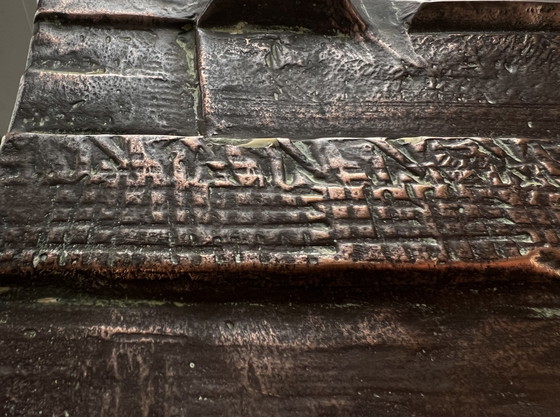 Image 1 of  Glasvezel reliëfsculptuur , 1960S. Gesigneerd , Geometrisch , Muur