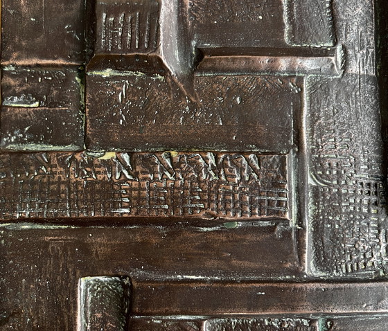 Image 1 of  Glasvezel reliëfsculptuur , 1960S. Gesigneerd , Geometrisch , Muur