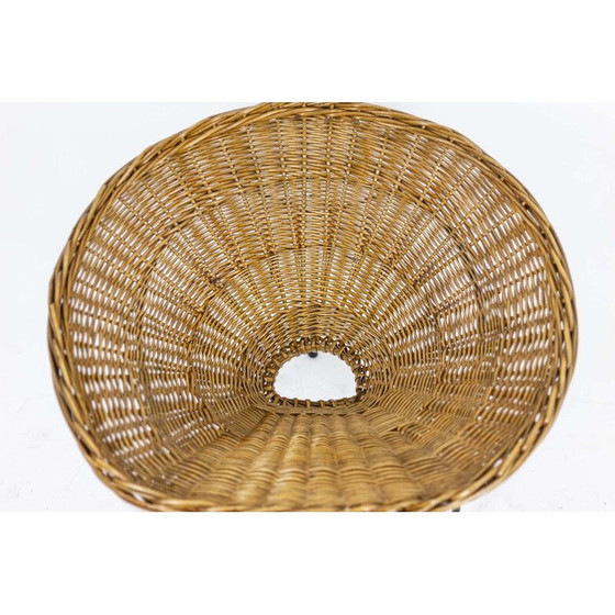 Image 1 of Paar vintage rotan fauteuils "Basket", Italië 1950