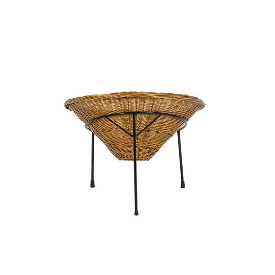 Image 1 of Paar vintage rotan fauteuils "Basket", Italië 1950