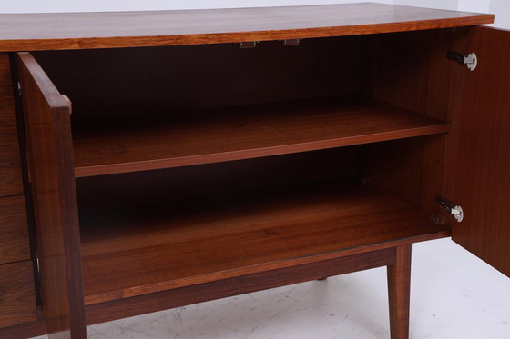 Image 1 of Donker vintage dressoir 60s | Mid Century TV ladekast retro 70s houtopslag