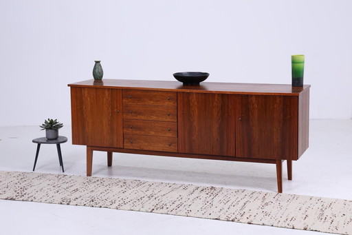 Donker vintage dressoir 60s | Mid Century TV ladekast retro 70s houtopslag