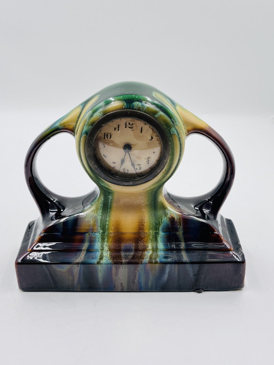 Image 1 of Lot van 8 Art Deco Klokken en Keramiek van Thulin