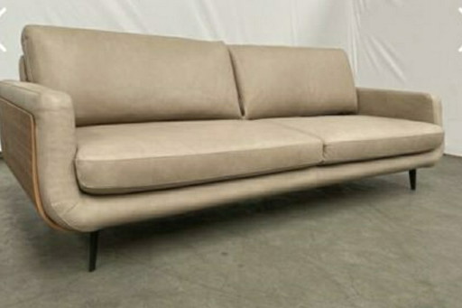 Hjort Knudsen 3 zitsbank leer beige