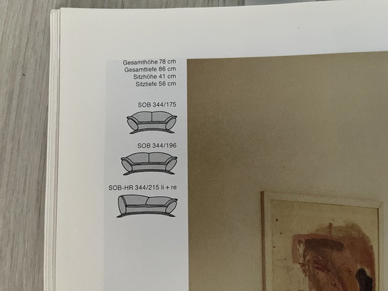 Image 1 of Rolf Benz Forum 344 Sofa Zwart Leer