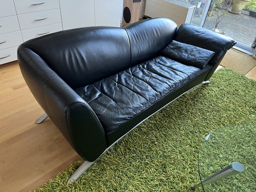 Rolf Benz Forum 344 Sofa Zwart Leer