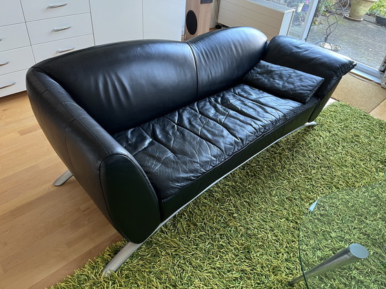 Image 1 of Rolf Benz Forum 344 Sofa Zwart Leer