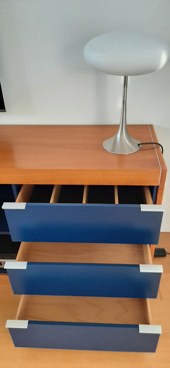 Image 1 of Pastoe Dressoir - Kersenhout-Blauw