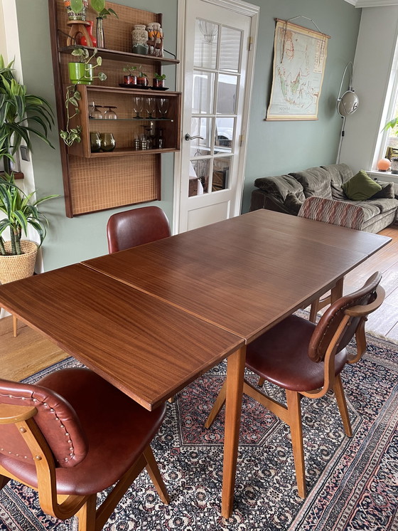 Image 1 of Mid century uitschuifbare eettafel