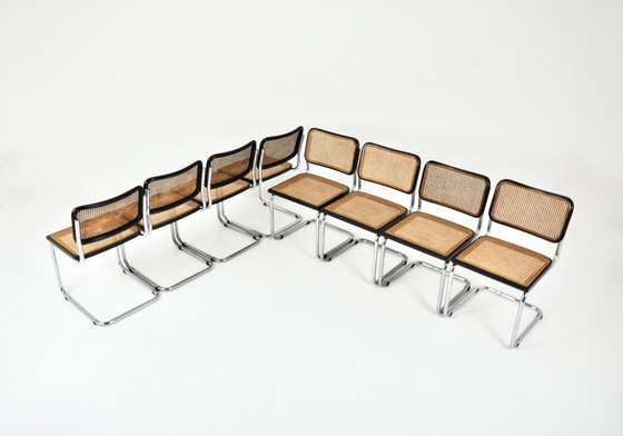 Image 1 of Eetkamerstoelen Stijl B32 van Marcel Breuer Set van 8