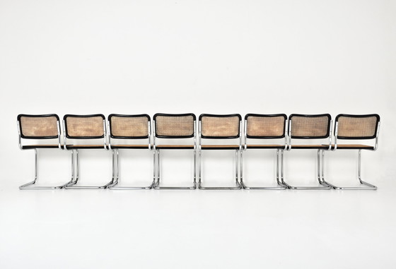 Image 1 of Eetkamerstoelen Stijl B32 van Marcel Breuer Set van 8