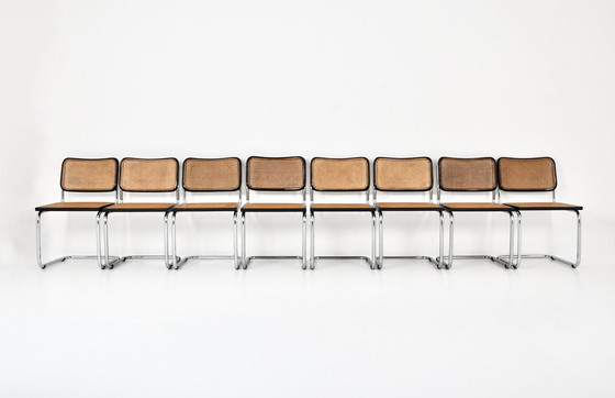 Image 1 of Eetkamerstoelen Stijl B32 van Marcel Breuer Set van 8