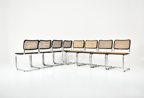 Image 1 of Eetkamerstoelen Stijl B32 van Marcel Breuer Set van 8