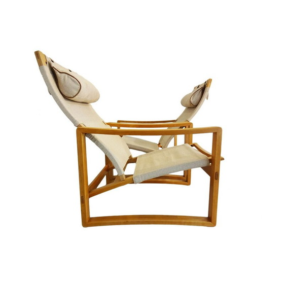 Image 1 of Paar Deense Mid Century "Safari" lounge stoelen van Børge Jensen & Sønner