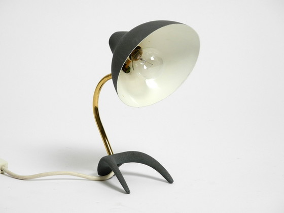 Image 1 of Prachtige kleine Mid Century Moderne Kraaienvoet Tafellamp van Karl Heinz Kinsky voor Cosack