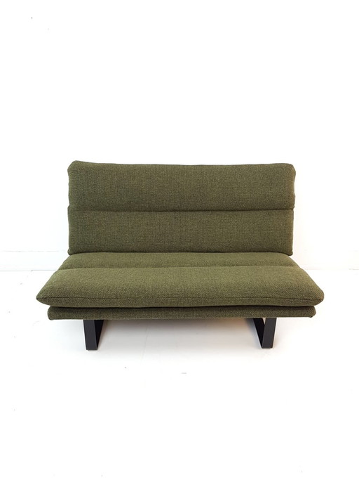 Vintage Artifort Kho Liang Le Tweezits Bankje Groen Wol